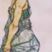 Standing Woman in a Green Skirt